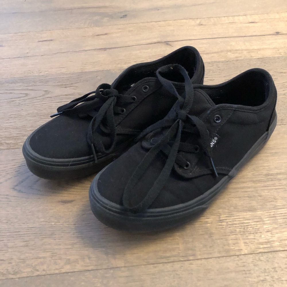 Kids Vans Black Canvas Sneakers
